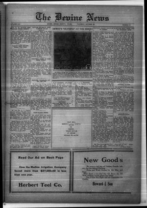 Primary view of object titled 'The Devine News (Devine, Tex.), Vol. 30, No. 43, Ed. 1 Thursday, October 28, 1926'.