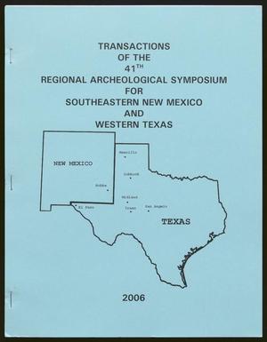 Primary view of object titled 'Transactions of the Regional Archeological Symposium for Southeastern New Mexico and Western Texas: 2005'.