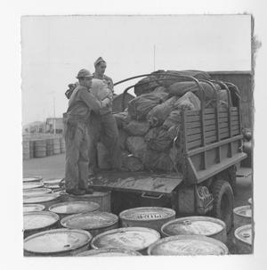 Primary view of object titled '[Soldiers Collecting Oversea Mail]'.