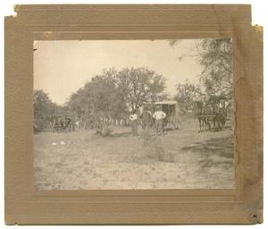 Primary view of object titled '[Photograph of Fishermen at the Llano River]'.
