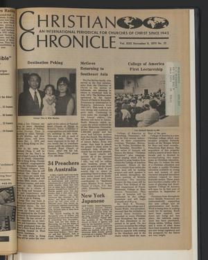 Primary view of object titled 'Christian Chronicle (Nashville, Tenn.), Vol. 30, No. 22, Ed. 1 Tuesday, November 6, 1973'.