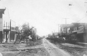 Primary view of object titled 'Postcard, Main St. Rosenberg, same as 1971.015.003y'.