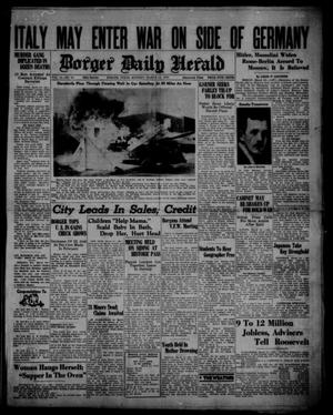 Primary view of object titled 'Borger Daily Herald (Borger, Tex.), Vol. 14, No. 99, Ed. 1 Monday, March 18, 1940'.
