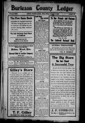 Primary view of object titled 'Burleson County Ledger and News-Chronicle (Caldwell, Tex.), Vol. 34, No. 44, Ed. 1 Friday, January 9, 1920'.