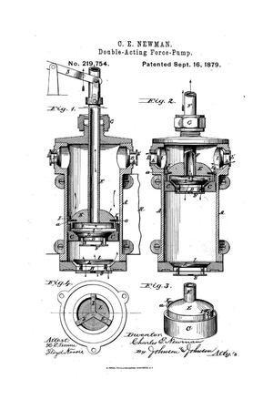 Primary view of object titled 'Improvement in Double-Acting Force-Pumps.'.