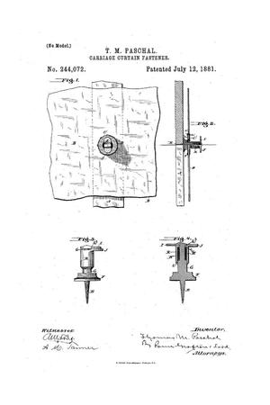 Primary view of object titled 'Carriage Curtain Fastener.'.