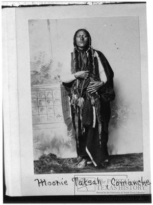 Primary view of object titled '[Portrait of Moohie Tatsuh, Comanche Warrior]'.