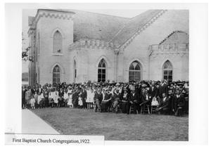 Primary view of object titled 'First Baptist Church Congregation - 1922'.