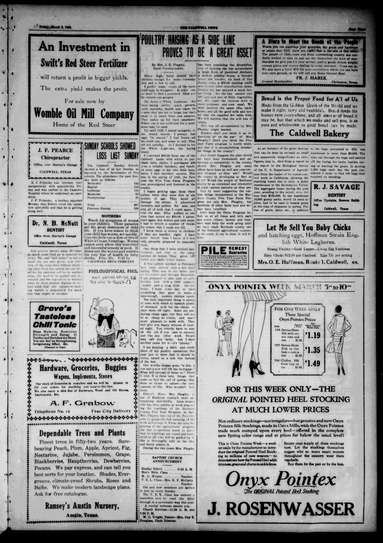 The Caldwell News and The Burleson County Ledger (Caldwell, Tex.), Vol. 48, No. 51, Ed. 1 Friday, March 2, 1928
                                                
                                                    [Sequence #]: 3 of 8
                                                