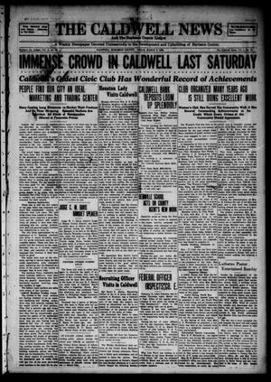 Primary view of object titled 'The Caldwell News and The Burleson County Ledger (Caldwell, Tex.), Vol. 48, No. 52, Ed. 1 Friday, March 9, 1928'.