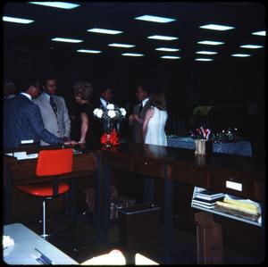 Primary view of object titled '[Reception for Bill Moyers, Marshall Public Library]'.