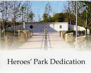 Primary view of object titled '[Heroes' Park dedication photograph]'.