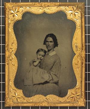 Primary view of object titled '[Portrait of Mrs. VanUxen and Daughter]'.