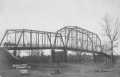 Primary view of [Brazos River bridge in Rosenberg. The river is dry under the bridge.]