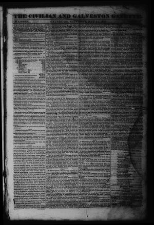 Primary view of object titled 'The Civilian and Galveston Gazette. (Galveston, Tex.), Vol. 6, Ed. 1 Saturday, May 11, 1844'.