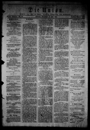 Primary view of object titled 'Die Union (Galveston, Tex.), Vol. 9, No. 112, Ed. 1 Saturday, July 13, 1867'.