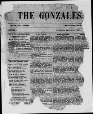 Primary view of object titled 'The Gonzales Inquirer (Gonzales, Tex.), Vol. 1, No. 1, Ed. 1 Saturday, June 4, 1853'.