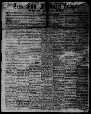 Primary view of object titled 'The San Antonio Ledger and Texan. (San Antonio, Tex.), Vol. 11, No. 1, Ed. 1 Saturday, July 6, 1861'.