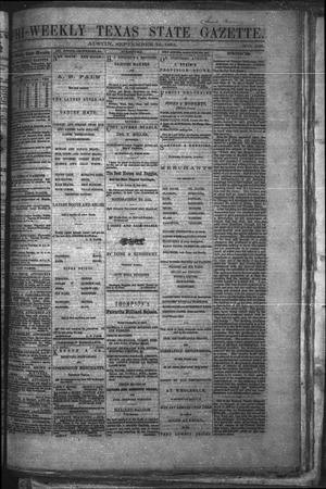 Primary view of object titled 'Tri-Weekly Texas State Gazette. (Austin, Tex.), Vol. 2, No. 128, Ed. 1 Friday, September 24, 1869'.