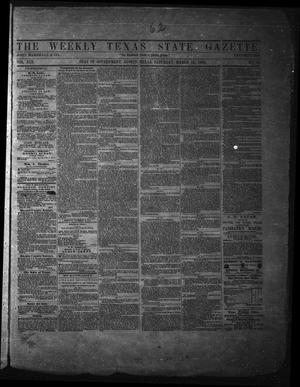 Primary view of object titled 'The Weekly Texas State Gazette. (Austin, Tex.), Vol. 13, No. 32, Ed. 1 Saturday, March 15, 1862'.