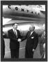 Thumbnail image of item number 1 in: '[Jim Wright in front of a Convair jet]'.