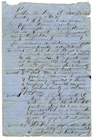 Primary view of object titled '[Minutes of Public Meeting, December 11,1860]'.