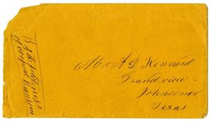 Primary view of object titled '[Envelope for letter to A.D. Kennard]'.
