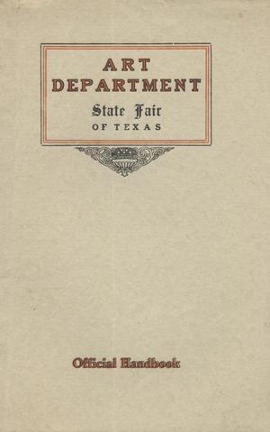 Primary view of object titled 'Official Handbook: Art Department State Fair of Texas'.