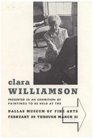 Primary view of object titled 'Clara Williamson'.