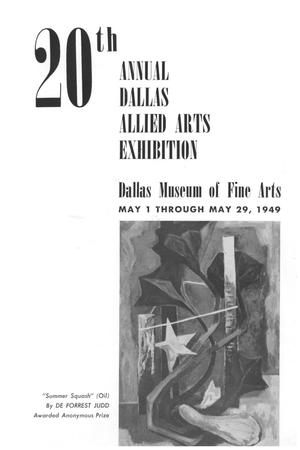 Primary view of object titled '20th Annual Dallas Allied Arts Exhibition'.