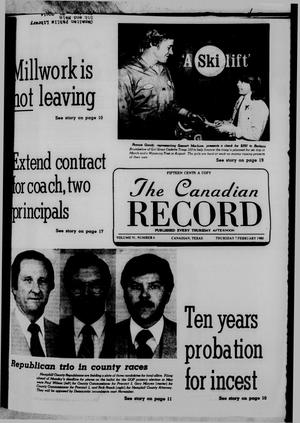 Primary view of object titled 'The Canadian Record (Canadian, Tex.), Vol. 91, No. 6, Ed. 1 Thursday, February 7, 1980'.
