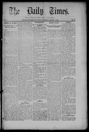Primary view of object titled 'The Velasco Times (Velasco, Tex.), Vol. 1, No. 25, Ed. 1 Thursday, March 3, 1892'.
