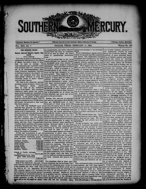 Primary view of object titled 'The Southern Mercury. (Dallas, Tex.), Vol. 13, No. 7, Ed. 1 Thursday, February 15, 1894'.