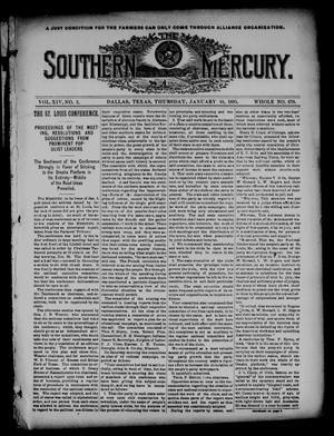 Primary view of object titled 'The Southern Mercury. (Dallas, Tex.), Vol. 14, No. 2, Ed. 1 Thursday, January 10, 1895'.