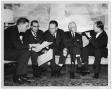 Photograph: [William Lockhart Clayton and Bob Stewart with unidentified men seate…