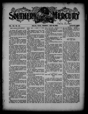 Primary view of object titled 'Southern Mercury. (Dallas, Tex.), Vol. 21, No. 28, Ed. 1 Thursday, July 11, 1901'.