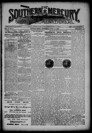Primary view of object titled 'The Southern Mercury, Texas Farmers' Alliance Advocate. (Dallas, Tex.), Vol. 9, No. 15, Ed. 1 Thursday, April 10, 1890'.