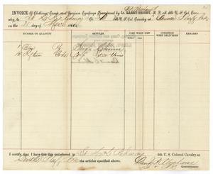 Primary view of object titled '[Invoice of Supplies from D. B. Abrahams]'.