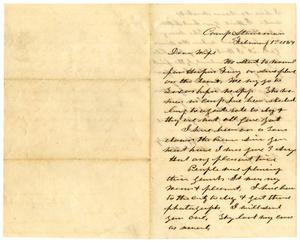 Primary view of object titled '[Letter from Hamilton K. Redway to Loriette C. Redway, February 1, 1864]'.