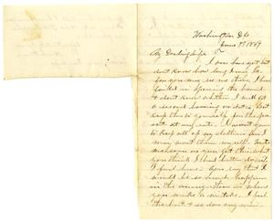 Primary view of object titled '[Letter from Hamilton K. Redway to Loriette Redway, June 7, 1867]'.