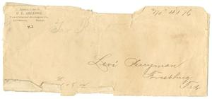 Primary view of object titled '[Envelope for letter from G.L. Arledge to Levi Perryman]'.
