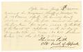 Primary view of [Receipt of Levi Perryman, January 15, 1879]