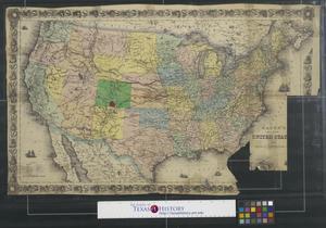 Primary view of object titled 'Bacon's map of the United States.'.