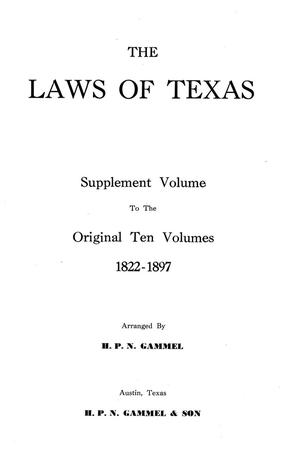 Primary view of object titled 'The Laws of Texas, 1935-1937 [Volume 30]'.