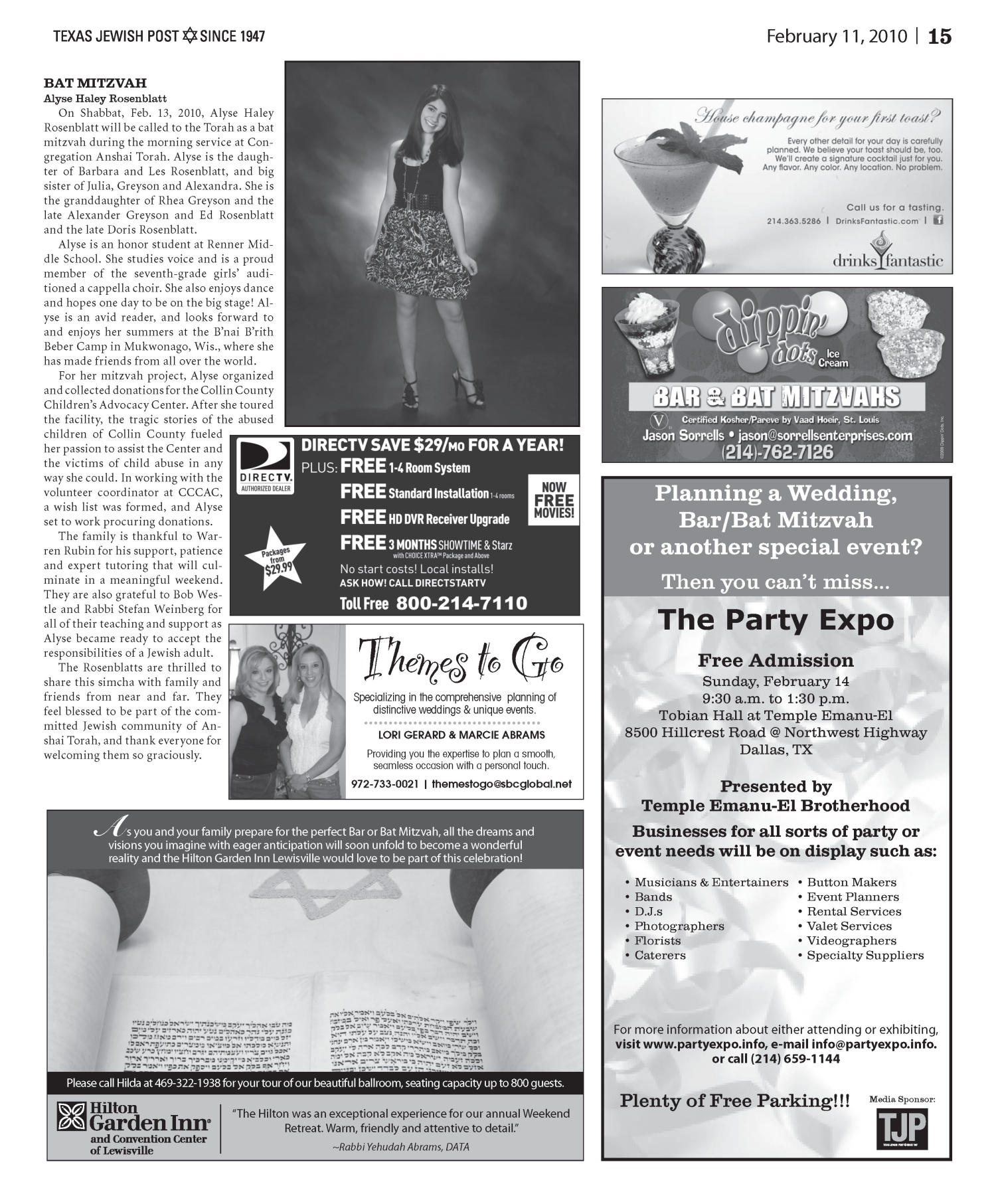 Texas Jewish Post (Fort Worth, Tex.), Vol. 64, No. 6, Ed. 1 Thursday, February 11, 2010
                                                
                                                    [Sequence #]: 15 of 24
                                                