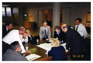 Primary view of object titled '[Beth-El Congregation Building Committee Discussing Plans]'.
