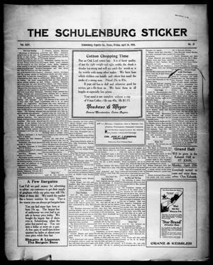 Primary view of object titled 'The Schulenburg Sticker (Schulenburg, Tex.), Vol. 24, No. 31, Ed. 1 Friday, April 26, 1918'.