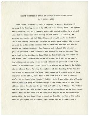 Primary view of object titled '[Report on Officer's Duties in Regards to Oswald's Murder - #759, #1]'.