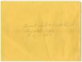 Primary view of [Envelope from Box 3, Folder 26 - Arrest Sheets]