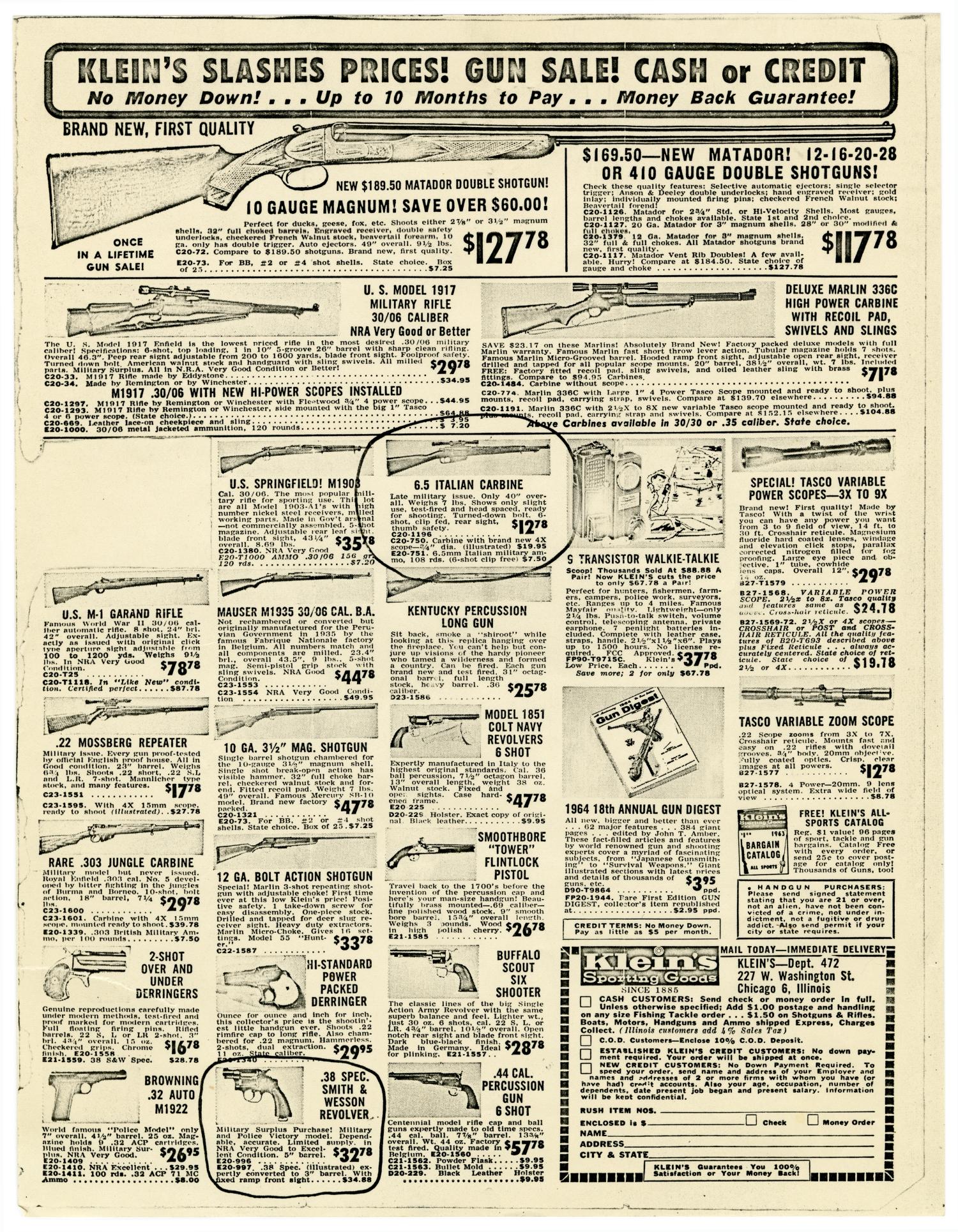 [Klein's Sporting Goods Advertisement Photocopies]
                                                
                                                    [Sequence #]: 1 of 6
                                                